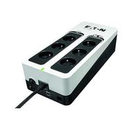 Eaton 3S 550 FR - Off-Line UPS - Sistema de alimentación ininterrumpida SAI - 550VA (6 Salidas Tipo FR) - Negro y Blanco (3S550F)