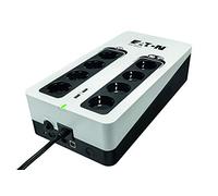 Eaton 3S UPS 850 DIN - Off-Line UPS - Sistema de alimentación ininterrumpida SAI - 850 VA (8 Salidas Tipo DIN, 2 Puertos de Carga USB Tipo A) - Negro y Blanco (3S850D)
