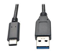 Eaton Cable USB-C a USB-A, USB 3.2 Gen 2 velocidades de datos de hasta 10 Gbps, de macho a macho, 3 pies / 0.9 metros (U428-003-G2)
