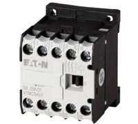 Eaton DILEM-01-G(24VDC) Mini-Contactor de Potencia, 3 Polos con 1 NC, 4 kW / 400 V / AC3, 24 V DC