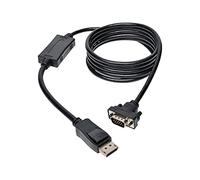 Eaton DisplayPort a VGA Active cable adaptador, DP 1.2 con pestillos, DP a HD15 (M/M), DP2VGA, 1080p, Negro, 6 pies / 1.83 metros (P581-006-VGA-V2)