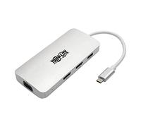 Eaton Estación de Acoplamiento USB-C con Tantalla Triple, 4K 60 Hz HDMI, DisplayPort, VGA, USB A 3.2 Gen 1, puerto Gigabit Ethernet, carga PD de 100W carga rápida QC (U442-DOCK12-S)