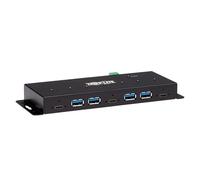 Eaton Hub Industrial USB-C de 7 Puertos, USB 3.x Gen 2 (10Gbps), 4X Puertos USB-A & 3X USB-C, Inmunidad ESD 15Kv, Sobretensión 2Kv (U460-4A3C-IND)