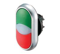 EATON M22-DDL-GR Pulsador Doble con Retorno y Lámpara de Señalización, IP66 Protección, Verde/Rojo, 5.5cm x 3.0cm x 3.0cm, Caja de 5
