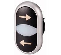 Eaton M22-DDL-S-X226/X26 Pulsador Doble con Indicador Luminoso, Negro (Flecha), Blanco, Negro (Flecha), Resaltados