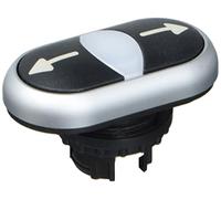 EATON M22-DDL-S-X7/X7 Pulsador Doble con Retorno y Lámpara de Señalización, IP66 Protección, Negro/Negro, Gr.Flechas, 5.5cm x 3.0cm x 3.0cm, Caja de 5
