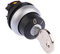 EATON M22-WRS Selector de Llave, 2 Posiciones, con Enclavamiento, 3.0cm x 3.0cm x 7.0cm, Caja de 5