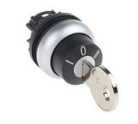 EATON M22-WRS3 Selector de Llave, 3 Posiciones, con Enclavamiento, 3.0cm x 3.0cm x 7.0cm, Caja de 5