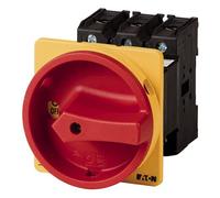 Eaton P3-63/V/SVB/N Interruptor General, 3 Polos con N, 63 A, Función de Parada, Bloqueable En posición 0, Fondo Panel