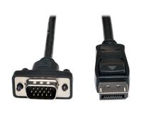 Eaton DisplayPort a VGA Active cable adaptador, DP 1.2 con pestillos, DP a HD15 (M/M), DP2VGA, 1080p, Negro, 6 pies / 1.83 metros (P581-006-VGA-V2)