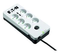 Eaton PB6UF Regleta con Limitador de Tensión 6 Salidas AC Tipo E con 2 USB-A 2500W 1.5m