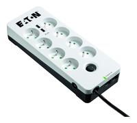Eaton PB8TUF Regleta con Limitador de Tensión 6 Salidas AC Tipo E con 2 USB-A + Rj11 2500W 1.5m