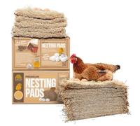 Eaton Pet and Pasture, Almohadillas Premium para anidar gallinas ponedoras, cultivadas en Estados Unidos y cosechadas de Forma sostenible, 13 x 13 (Paquete de 10)