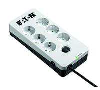 Eaton Protection Box Serie PB6D - Regleta con protección contra sobretensiones - PB6D - Protección contra sobretensiones, diseño fiable, 6 Tomas Schuko, Blanco/Negro (B07WGV55BC)