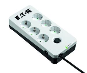 Eaton Protection Box Serie PB6D - Regleta con protección contra sobretensiones - PB6D - Protección contra sobretensiones, diseño fiable, 6 Tomas Schuko, Blanco/Negro (B07WGV55BC)