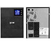 Eaton SAI 5SC 750I Torre - Sistema de alimentación ininterrumpida interactivo - 5SC750I - 750VA (6 salidas schuko) - Regulación de voltaje (AVR), Pantalla e interfaz USB (cable USB incluido), Negro