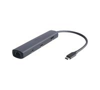 Tripp Lite Adaptador Multipuerto USB C 6 en 1, HDMI de 8K, Puerto USB C de 100 W de Carga PD + Datos de 10 Gbps, Ethernet de 1 Gbps, 2 Puertos USB 3.2, Plug and Play para Mac y Windows, 1 año de