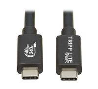 Eaton Tripp Lite - Cable USB 4 Certificado de 40 Gbps de 1,2 m, Video de 8K a 60 Hz, Carga PD 3.1 de 240 W, Compatible con Versiones anteriores, Negro, Funciona con Todos los Dispositivos USB-C