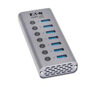 Eaton Tripp Lite Series - Concentrador USB C 3.2 Gen 1 con 7 puertos USB-A e interruptor de encendido/apagado individual, transferencia de datos de 5 Gbps, Plug and Play, estación de acoplamiento USB