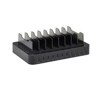 Eaton Tripp Lite Series - Estación de carga multidispositivo familiar de 10 puertos USB con soportes de almacenamiento, 6 puertos USB-C y 4 USB-A, 120 W, compatible con iPhone, iPad, Galaxy, Pixel y