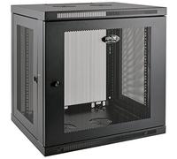 Eaton Tripp Lite SmartRack 12U de Perfil Bajo, Profundidad de Conmutador-Plus, Gabinete de Rack Pequeño Montado en la Pared (Negro) (SRW12UDP)
