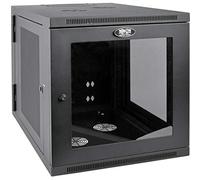 Eaton Tripp Lite SmartRack 12U de Profundidad de Servidor, Gabinete de Rack Pequeño Montado en la Pared, Ventana de Acrílico Transparente, Parte Trasera con Bisagras (Negro) (SRW12US33G)