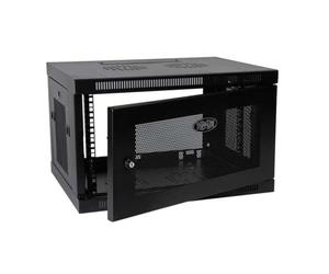Eaton Tripp Lite SmartRack 6U de Perfil Bajo, Profundidad de Conmutador, Gabinete de Rack Mini Montado en la Pared (Negro) (SRW6U)