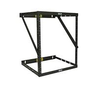 Eaton Tripp Lite SmartRack 8U/12U/22U Expandible, Perfil Muy Bajo, Profundidad de Parche, Rack de Marco Abierto de 2 Postes Montado en la Pared (Negro) (SRWO8U22MD)