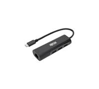 Tripp Lite Hub USB-C U460-003-3A1GB – 3x USB-A 3.0, Ethernet Gigabit, Thunderbolt 3, Negro