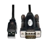 Eaton USB a cable adaptador serie, USB-A a DB9 RS232, macho a macho, 5 pies / 1.5 metros (U209-000-R)