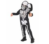 Eauptffy Disfraz infantil de esqueleto, disfraz de Halloween para niños de 3 a 15
