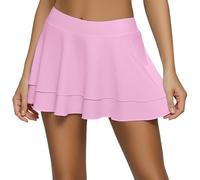 Eauptffy Falda de tenis para mujer, falda plisada, cintura elástica, minifalda sexy con volantes, falda de golf, falda plisada, falda deportiva, falda de verano sólida para club, cosplay, fiesta