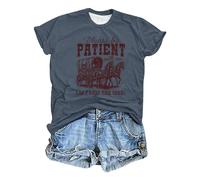 Eauptffy Sudadera Mujer Please Be Patient with Me I'm from The 1900s Print Manga Larga Cómoda Sudadera Retro, O Navy, 3XL