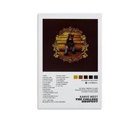 EaUso Kanye West - Póster decorativo de The College Dropout, pintura decorativa en lienzo, póster de pared e imagen artística moderna para decoración de dormitorio familiar, 12 x 18 pulgadas (30 x 45