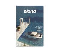 EaUso Póster decorativo de Frank Ocean White Ferrari Blond con música, lienzo para pared e impresión artística moderna para dormitorio familiar, 30 x 45 cm