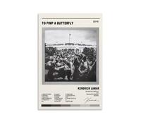 EaUso Póster decorativo de Kendrick Lamar To Pimp A Butterfly, lienzo decorativo para pared e impresión artística moderna para decoración de dormitorio familiar, 12 x 18 pulgadas (30 x 45 cm)