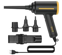 Eave Soplador de Aire Potente - 2 Velocidades 500w Aire Comprimido Limpieza PC con Cable de 3m y 3 Boquillas de Soplado, Soplador de Aire Para PC y Auto, Alternativa a los Spray Aire Comprimido