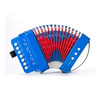 Eavnbaek Acordeón para principiantes, 10 teclas, control de botones, para principiantes, instrumentos musicales para estudiantes, principiantes, acordeón, ligero, 7 teclas, 3 bajos, mini acordeón