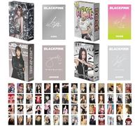 EAVUYIS 220 Pcs Photocards Blackpink, Arjetas Kpop con Efecto Láser, Black Pink Cromos Coleccionables para Fans