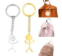 EAVUYIS 2pcs Funny Smiley Face Figurine Llavero de Lengua de Signos Dedo Lindo Llavero de Llavero para Bolso Llavero para Coche Llavero Regalo