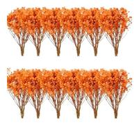 EAVUYIS Gypsophila Essiccata Arancione 50 Pezzi, Fiori Secchi Decorativi da 15,6 cm, Nebbiolina Naturale per Resina, Candele, Bomboniere FAI da Te, Scrapbooking e Decorazioni Casa
