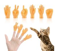 EAVUYIS Tiny Hands Manos Diminutas Manitas, 6pcs Manos Pequeñas Goma Marionetas de Dedo con 6 Gesto, Dedo Juguetes Conjunto Divertida Juguete para niños Adultos