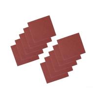 Eawfgtuw 10 piezas de papel de lija de 110 x 100 mm con grano 60-1000 abrasivo para madera, metal, coche, muebles y pulido de paredes, material de óxido de aluminio, rojo (80#)