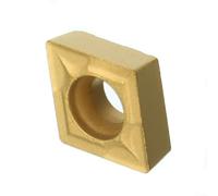 Eawfgtuw 10 piezas de torno de carburo CCMT060204 para inserto CNC para torneado, compatible con US735, CCMT21.51, dorado, 6 x 6 x 2.5 mm, para acero y acero inoxidable