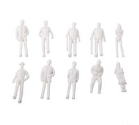 Eawfgtuw 100 figuras de ferrocarril sin pintar a escala 1:75 OO calibre personas para diseños de tren, posturas surtidas aleatorias, miniaturas de plástico para plataformas de estación y escenas de