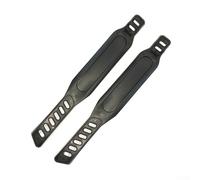 Eawfgtuw 2 correas de pedal de ejercicio para bicicleta, estribos ajustables para bicicletas estacionarias, para reemplazos de clip de plástico duradero, accesorios de equipo de fitness negros