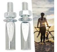 Eawfgtuw 2 cuñas de manivela para pernos de fijación de eje inferior de acero de 9,5 mm con tuercas y arandelas, llaves de manivela cortas para asegurar el juego de bielas al marco, para piezas de