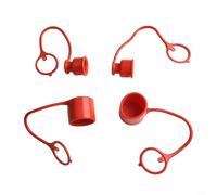 Eawfgtuw 2 juegos de conectores rápidos hidráulicos de cara plana, cubiertas protectoras de goma de PVC para acopladores hidráulicos de carga deslizante (3/4)