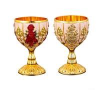 Eawfgtuw 2pcs Vintage Copas de Vino Y Licores Sirviendo Retro Shot Glass Set Home Bar Setup(C)