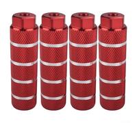 Eawfgtuw 4 piquetas de aleación de aluminio antideslizantes para ciclismo, bicicletas de montaña y carretera, reposapiés traseros con 10 mm (rojo)
